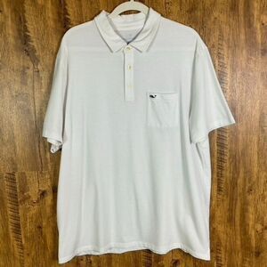 Vineyard Vines Outlet Solid Edgartown Polo, Men's XL, White, Cotton/Poly/Spandex